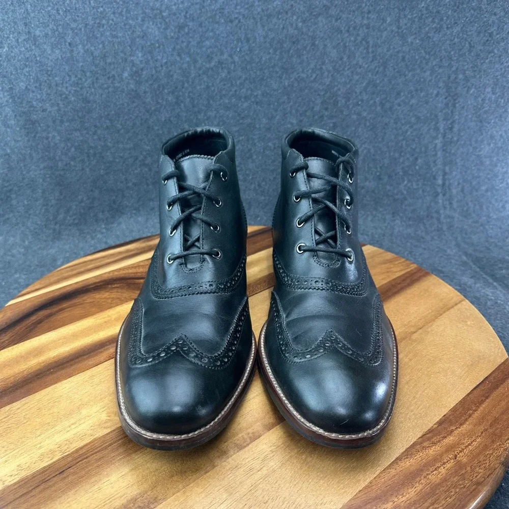 Cole Haan Liam Chukka II Wingtip Black Leather Ankle Boots C11052 Mens 11.5 Shoe